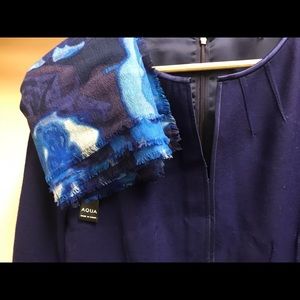 Bundle Elie Tahari blue dress & Aqua blue scarf